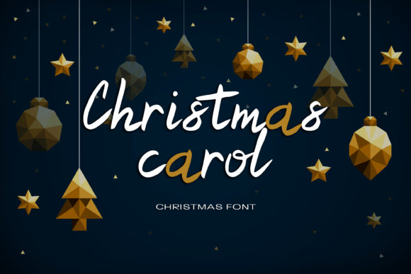 Christmas Carol Font: A Delicate Handwritten Typeface for Romantic Design Projects
